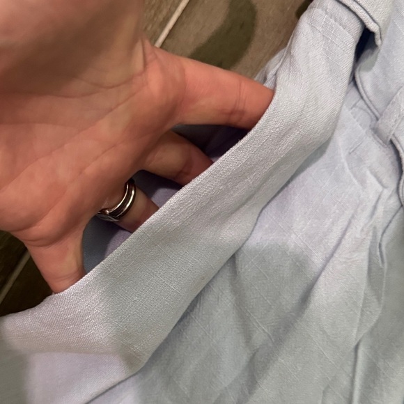 Pink Lily Soft light blue High Waist Bow Shorts - Picture 5 of 10